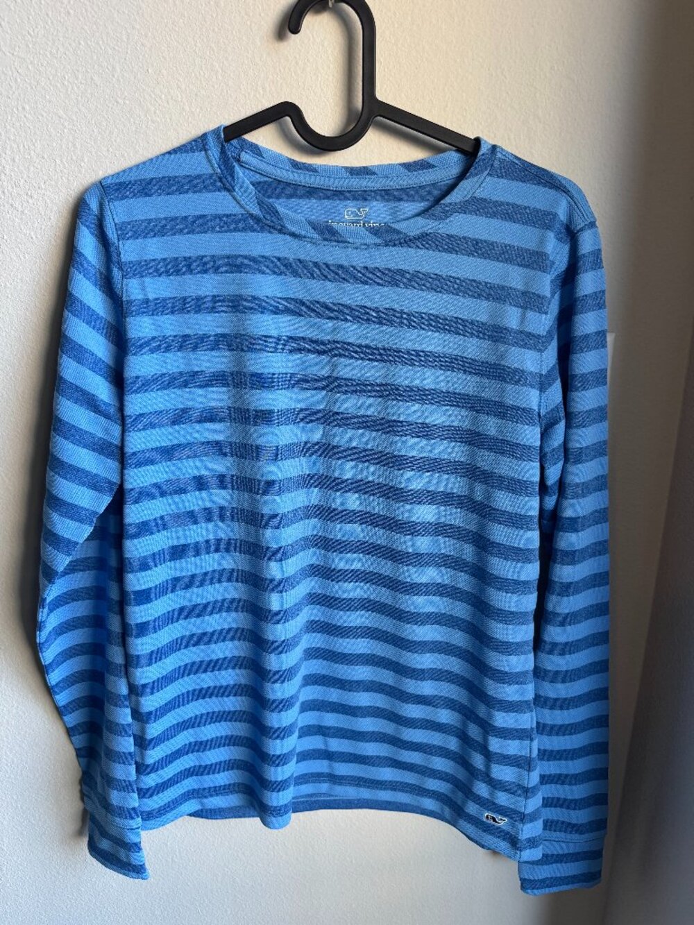 Vineyard Vines Performance Blue Striped Long Sleeve Top XS